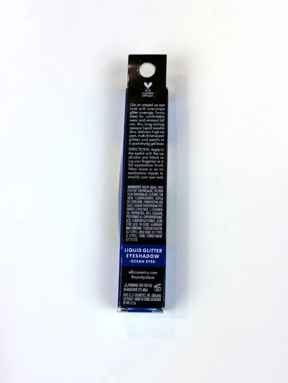 e.l.f. Cosmetics Liquid Glitter Eyeshadow Ocean Eyes - Deep royal blue. New